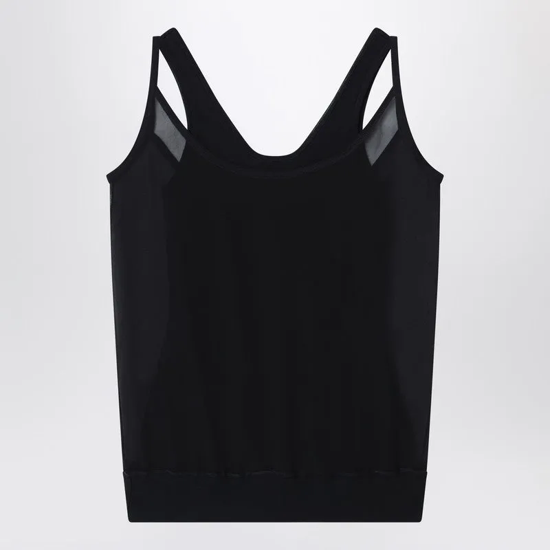 Black Viscose Sleeveless Dress made by Fendi