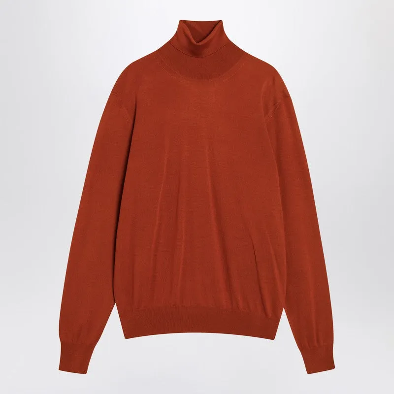 Red Turtleneck Sweater In Wool made by Yves Saint Laurent