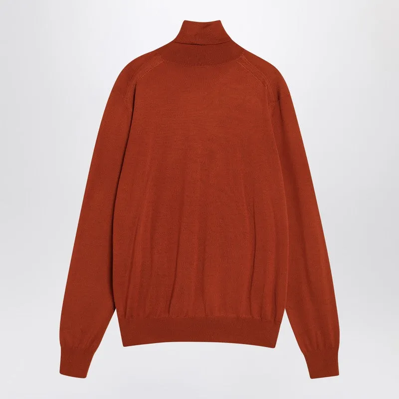 Red Turtleneck Sweater In Wool sold by Wanan Luxury product image thumbnail 2