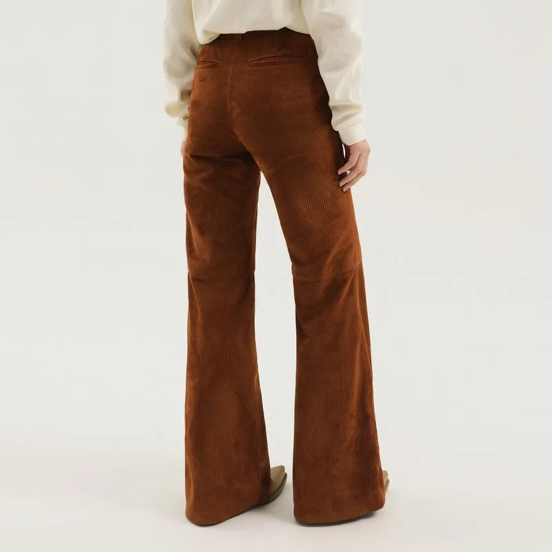 Corduroy Flared Leather Pants sold by Wanan Luxury product image thumbnail 2