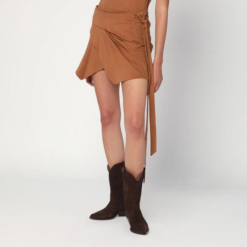 Caramel-Coloured Berenice Skirt sold by Wanan Luxury