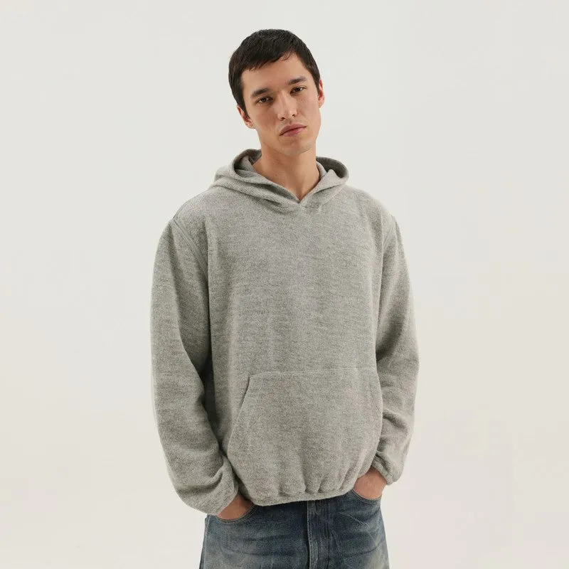 Gray Knitted Hoodie sold by Wanan Luxury