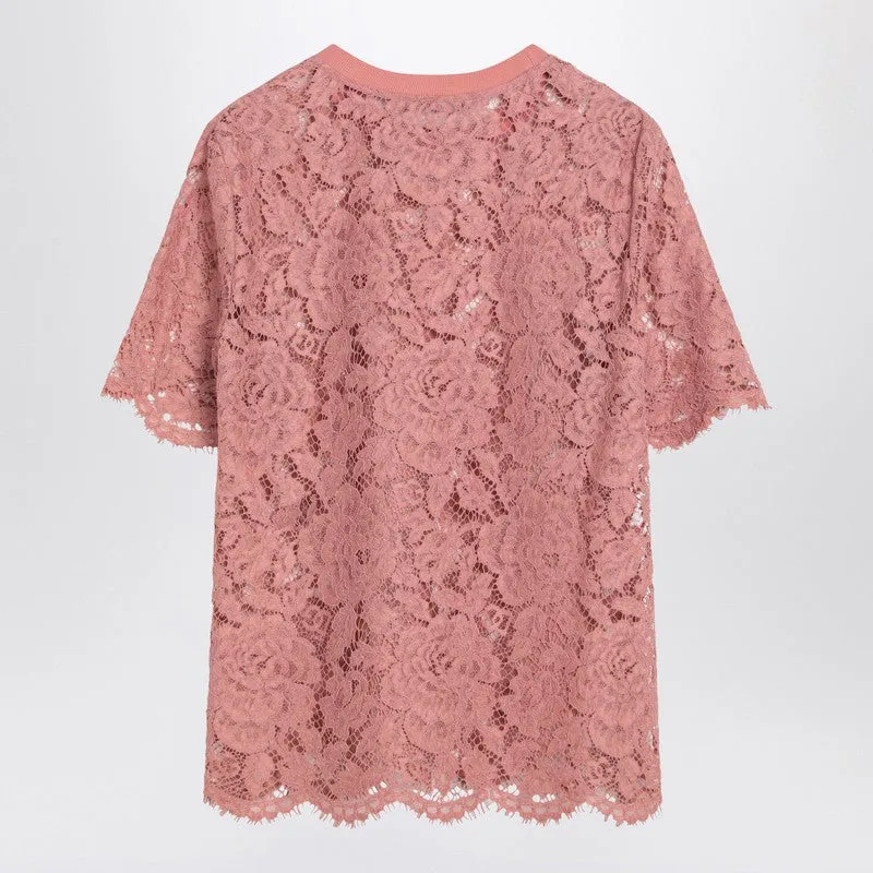 Pink Lace T-Shirt sold by Wanan Luxury product image thumbnail 2