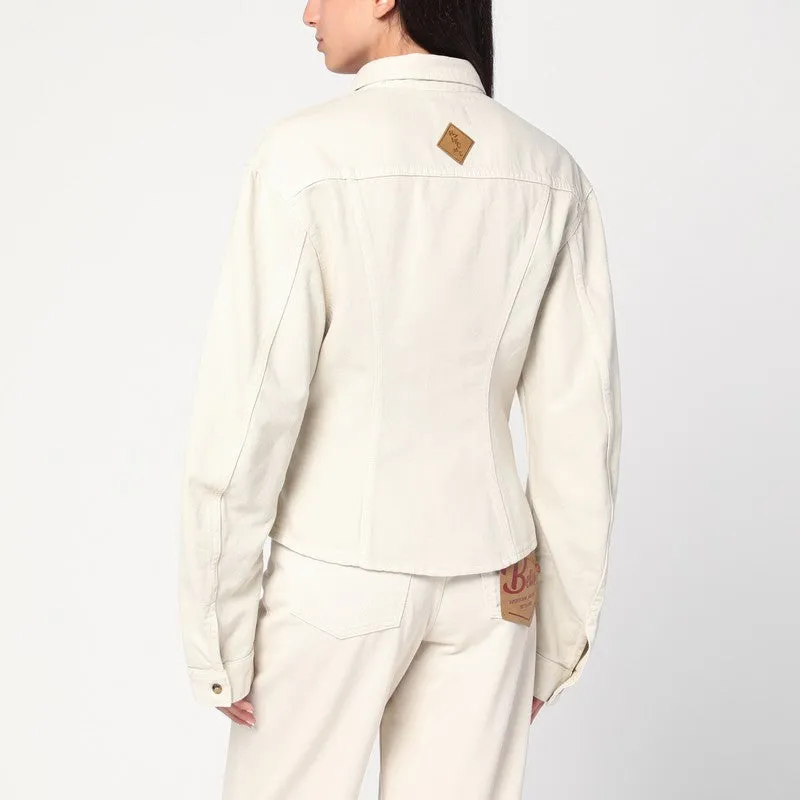 Ecru Denim Shirt sold by Wanan Luxury product image thumbnail 2