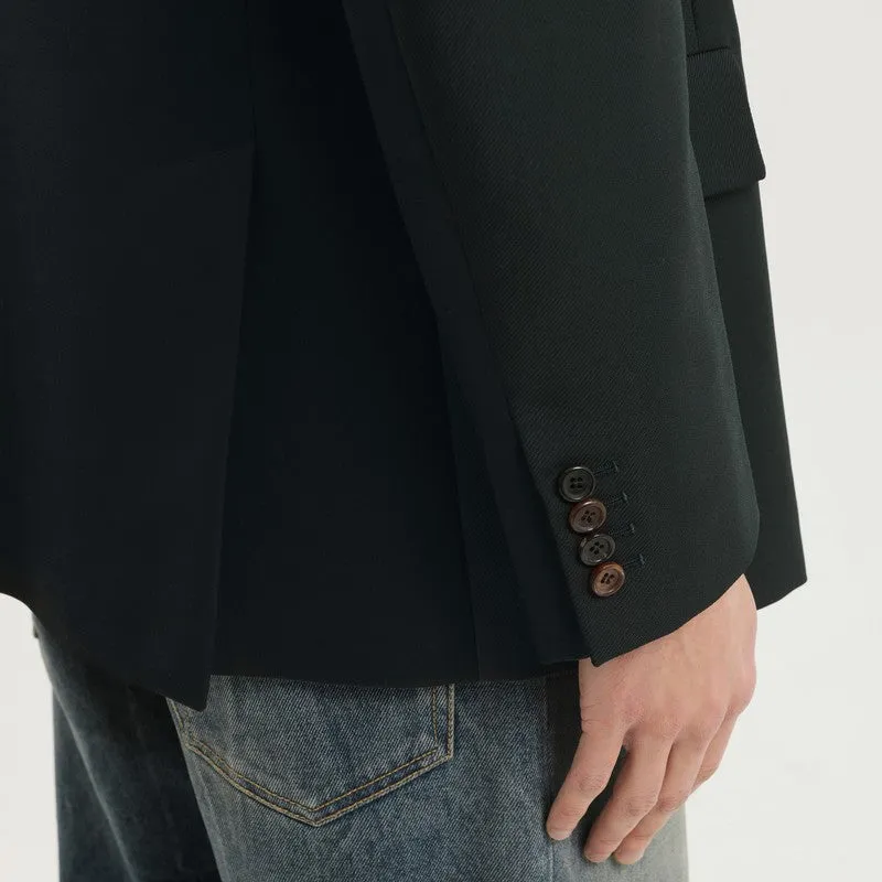 Dark Green Double-Breasted Blazer sold by Wanan Luxury product image thumbnail 2