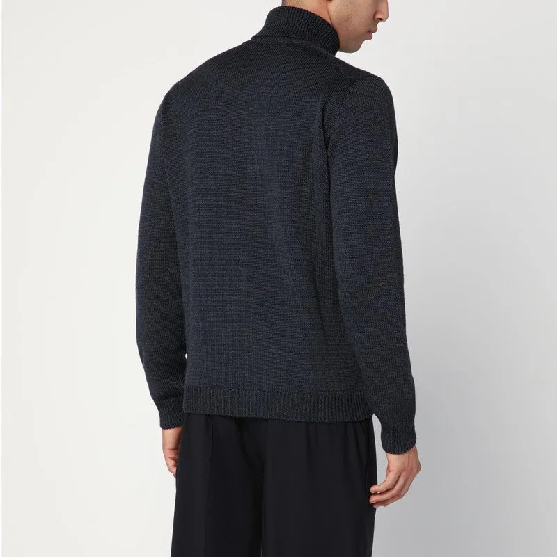 Anthracite Grey Wool Turtleneck Sweater sold by Wanan Luxury product image thumbnail 2