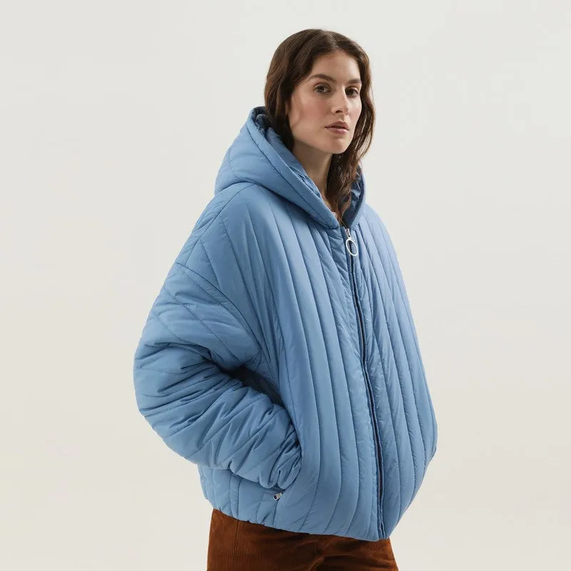 Light Blue Quilted Down Jacket sold by Wanan Luxury