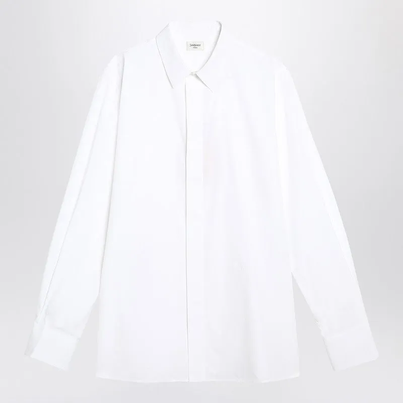 White Cassandre Shirt In Cotton sold by Wanan Luxury