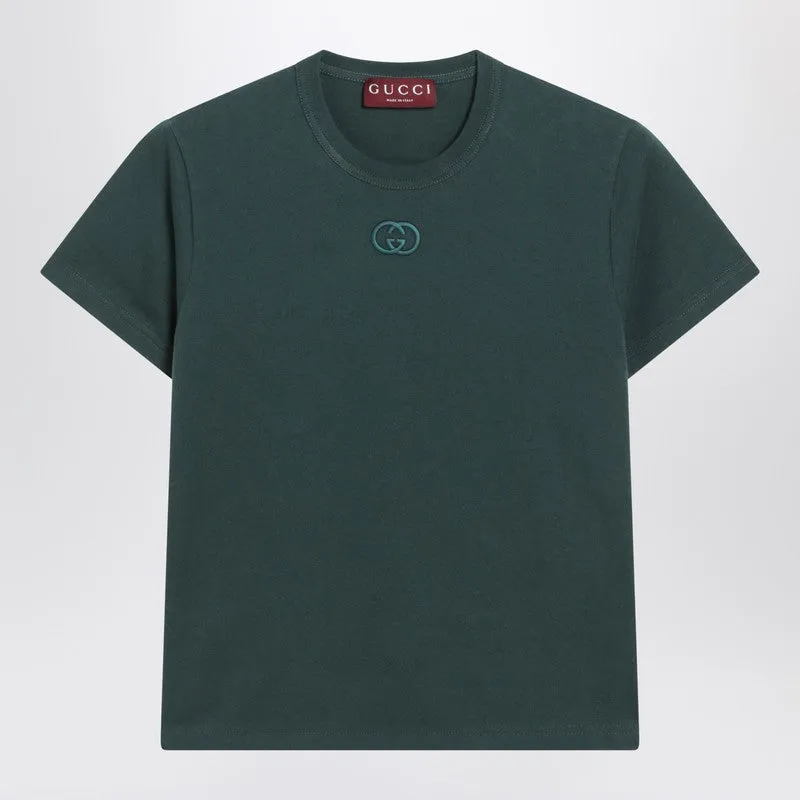 Green Cotton Jersey T-Shirt made by Gucci