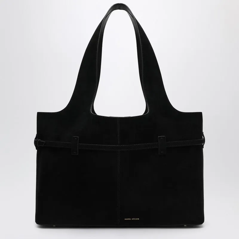 Black Cambon Cabas Bag In Suede Leather sold by Wanan Luxury product image thumbnail 2