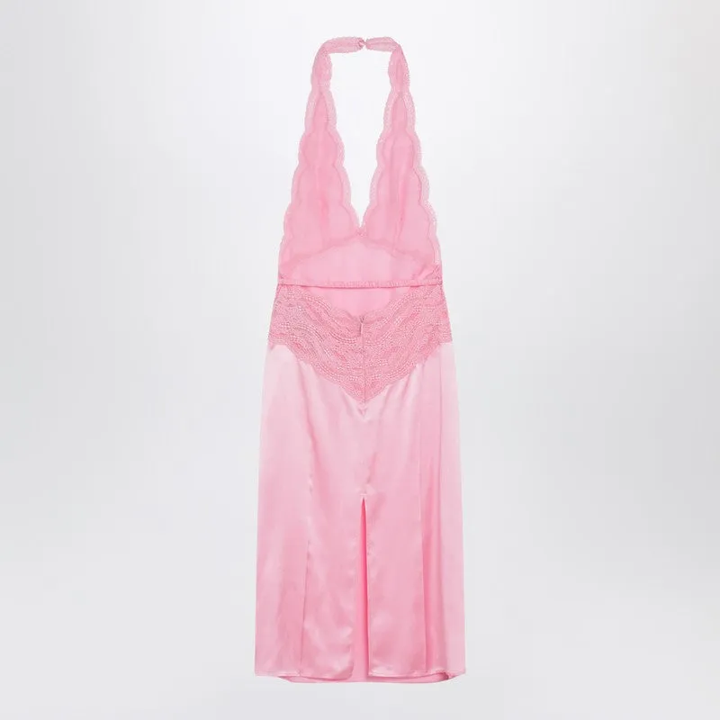 Pink Satin And Lace Dress sold by Wanan Luxury product image thumbnail 2