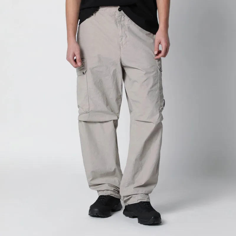 Taupe Grey Cotton Cargo Trousers made by C.P. Company