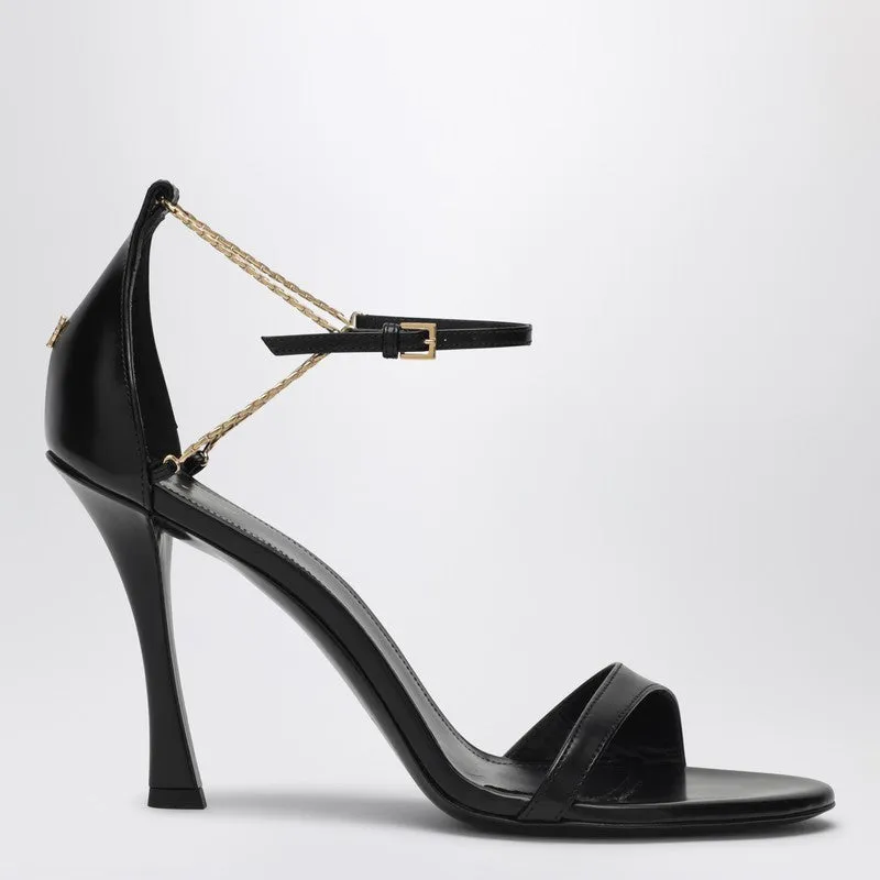 4 G Liquid 95 Sandals In Black Leather sold by Wanan Luxury
