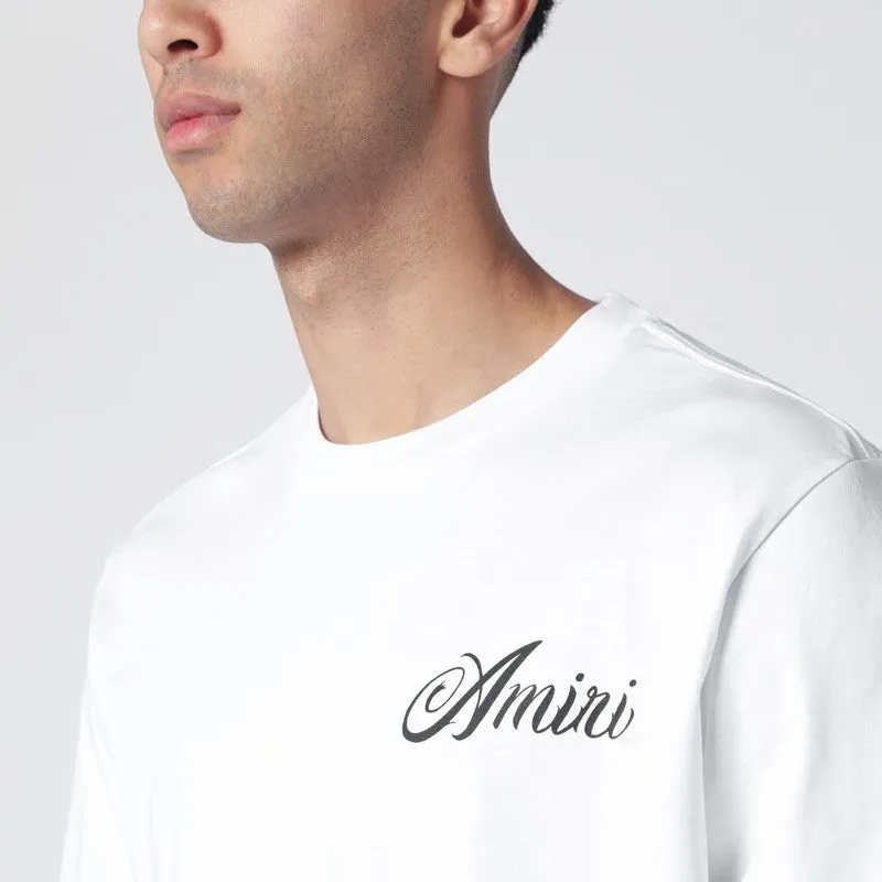 White Cotton T-Shirt With Logo Print sold by Wanan Luxury product image thumbnail 2
