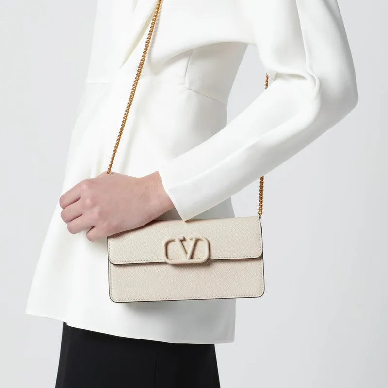 Vlogo Light Ivory Leather Chain Wallet sold by Wanan Luxury product image thumbnail 2