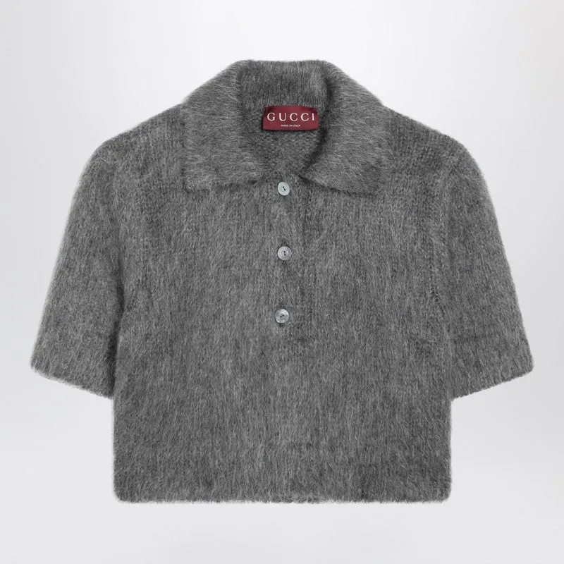 Grey Mohair Top sold by Wanan Luxury