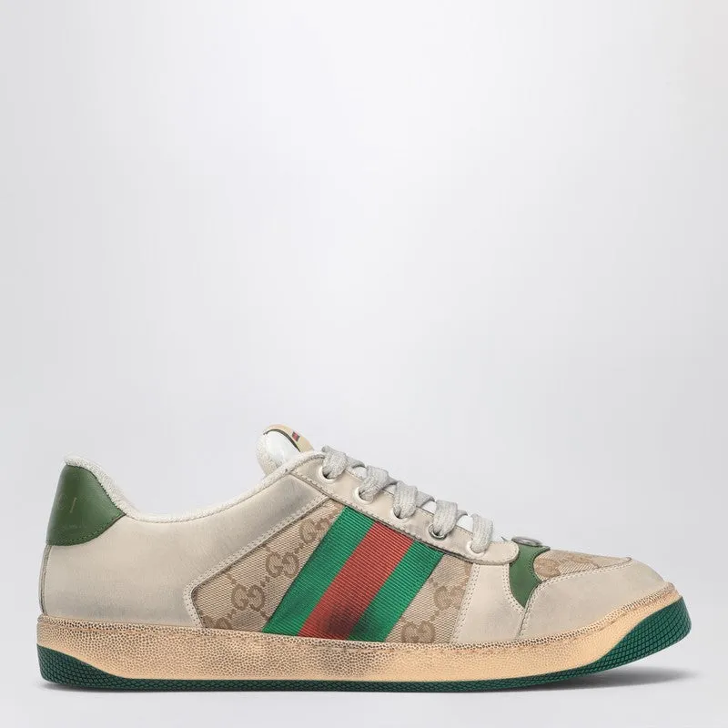 Beige Screener Sneakers In Original Gg Fabric sold by Wanan Luxury