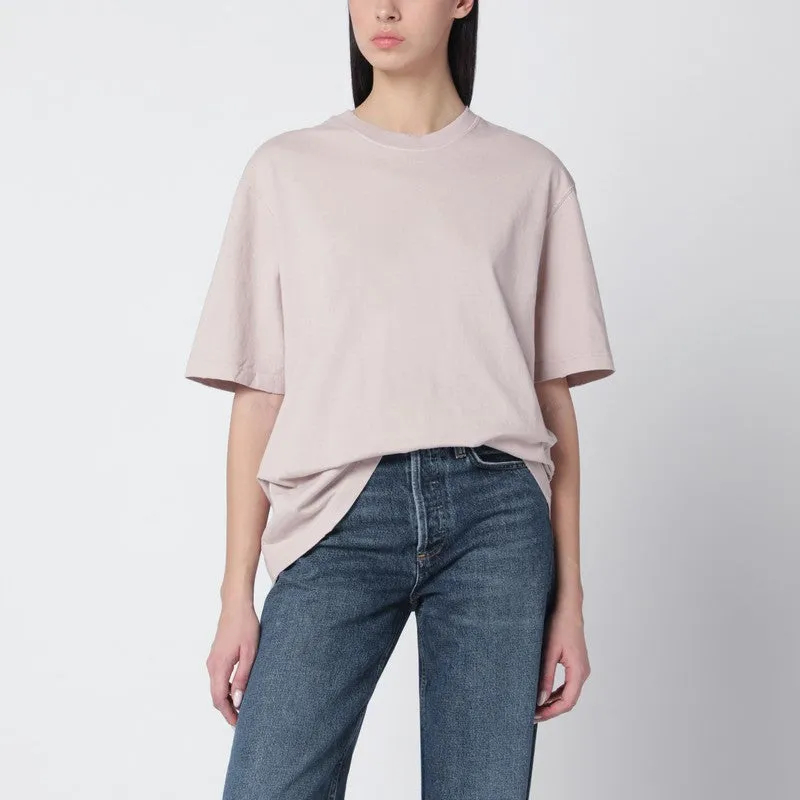 Pink T-Shirt With Reversed Logo Lettering On The Back sold by Wanan Luxury