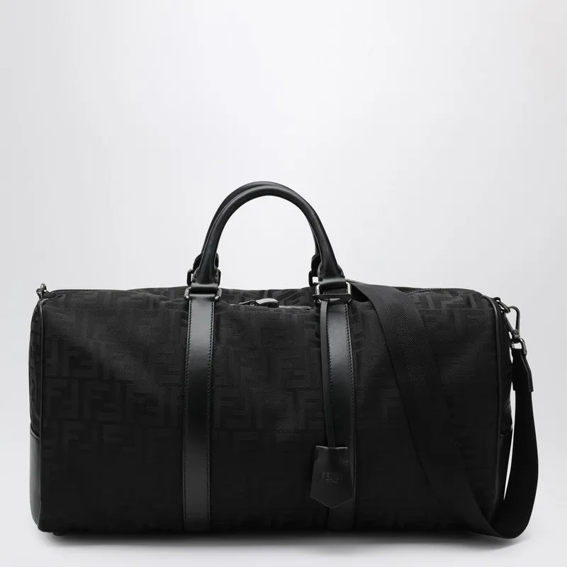 Black Ff Nylon Travel Bag sold by Wanan Luxury