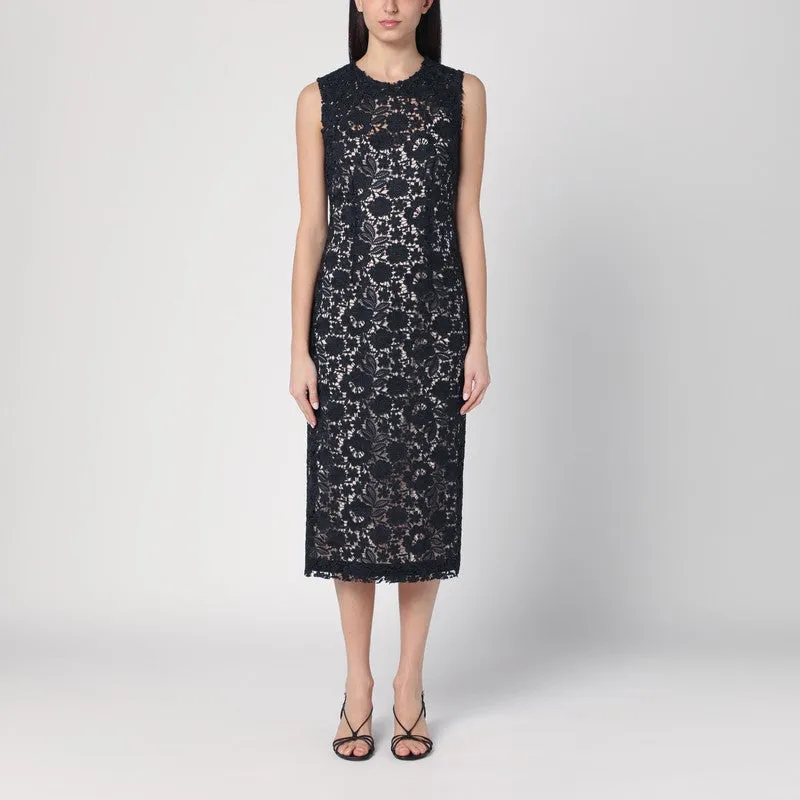 Blue Lace Midi Dress sold by Wanan Luxury