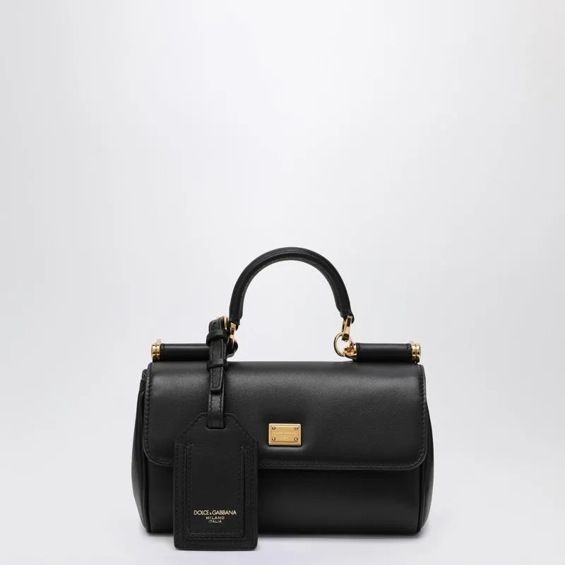 Small My Sicily Handbag In Black Leather sold by Wanan Luxury