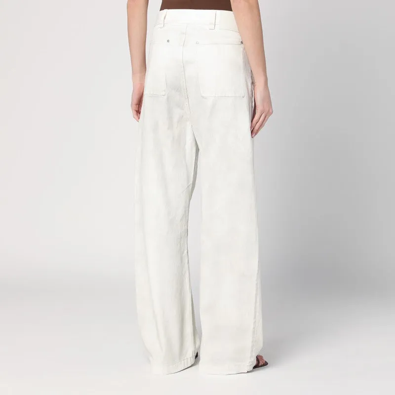 Ivory Denim Trousers sold by Wanan Luxury product image thumbnail 2