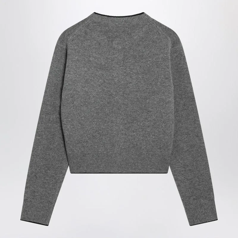 Grey Wool And Cashmere Cardigan sold by Wanan Luxury product image thumbnail 2