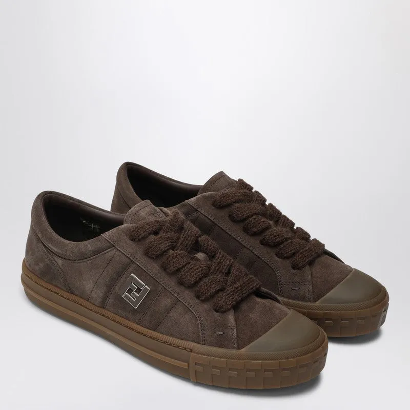 Brown Suede Low-Tops Domino Trainers sold by Wanan Luxury