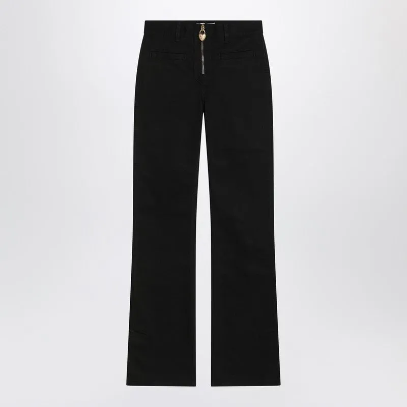 Black Slim Jeans With Charm Zip sold by Wanan Luxury