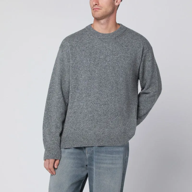 Grey Wool-Blend Crewneck Sweater sold by Wanan Luxury