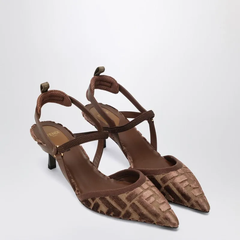 Chocolate Colibrì Lite Slingback Pumps sold by Wanan Luxury