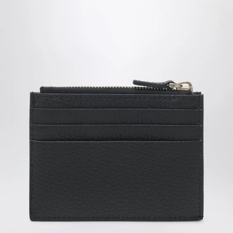 Black Leather Rockstud Zip Card Holder sold by Wanan Luxury product image thumbnail 2