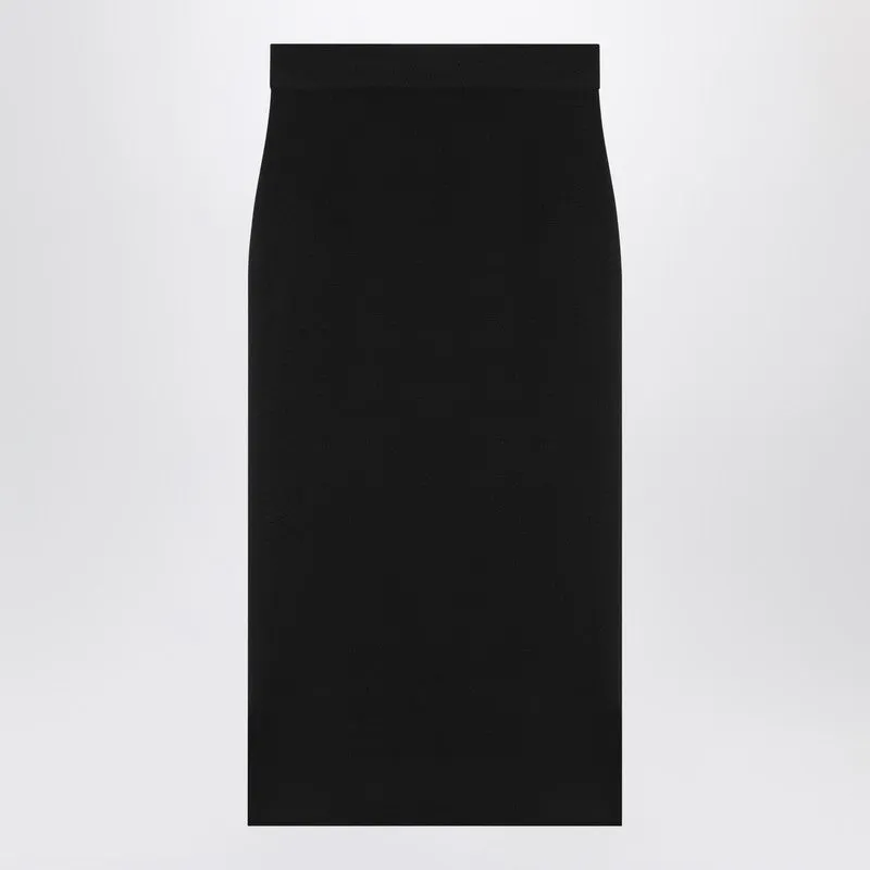 Black Wool Pencil Skirt sold by Wanan Luxury product image thumbnail 2