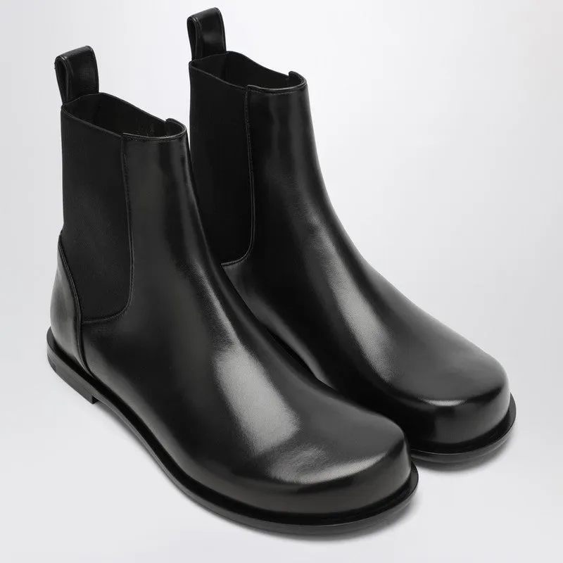 Black Ff Squared Chelsea Boots made by Fendi