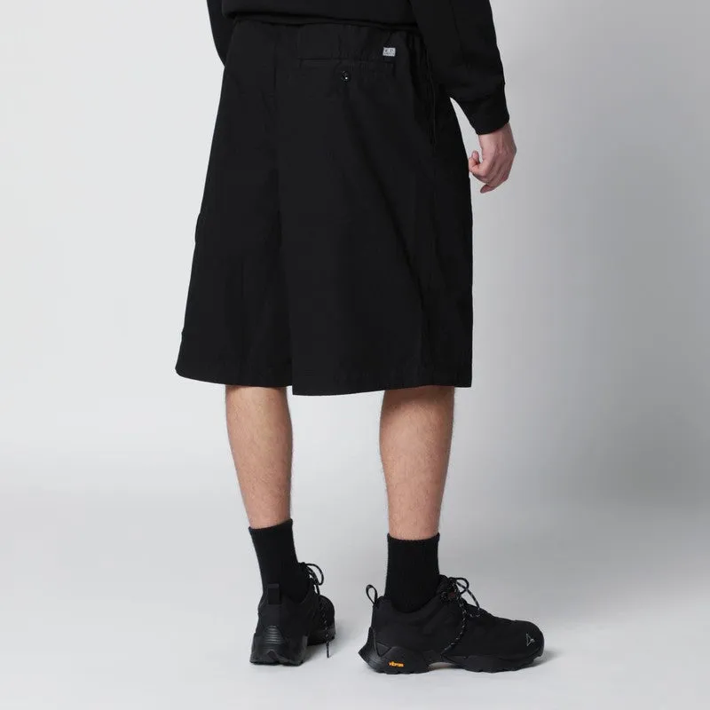 Black Cotton Bermuda Shorts sold by Wanan Luxury product image thumbnail 2