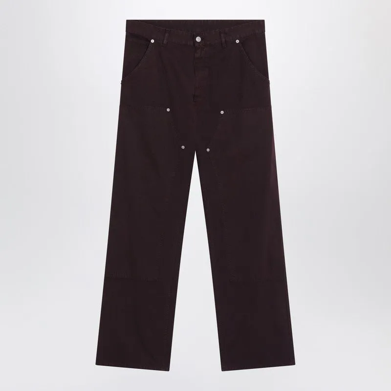 Burgundy Cotton Trousers made by Maison Margiela