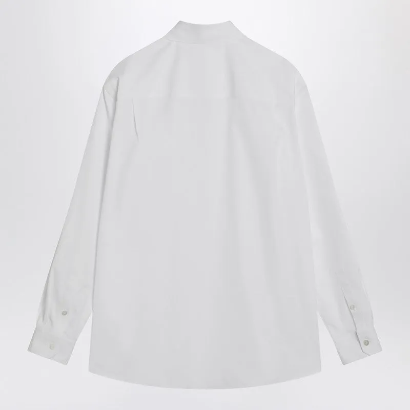 White Cotton Shirt With Logo Embroidery sold by Wanan Luxury product image thumbnail 2