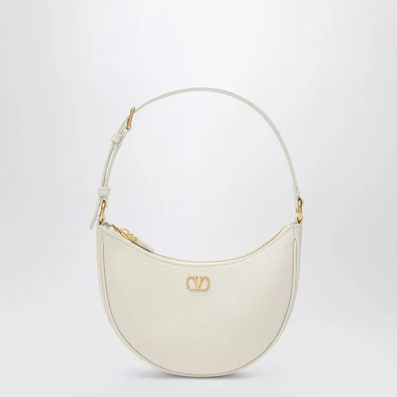 Ivory Leather Vlogo Signature Mini Hobo Bag sold by Wanan Luxury