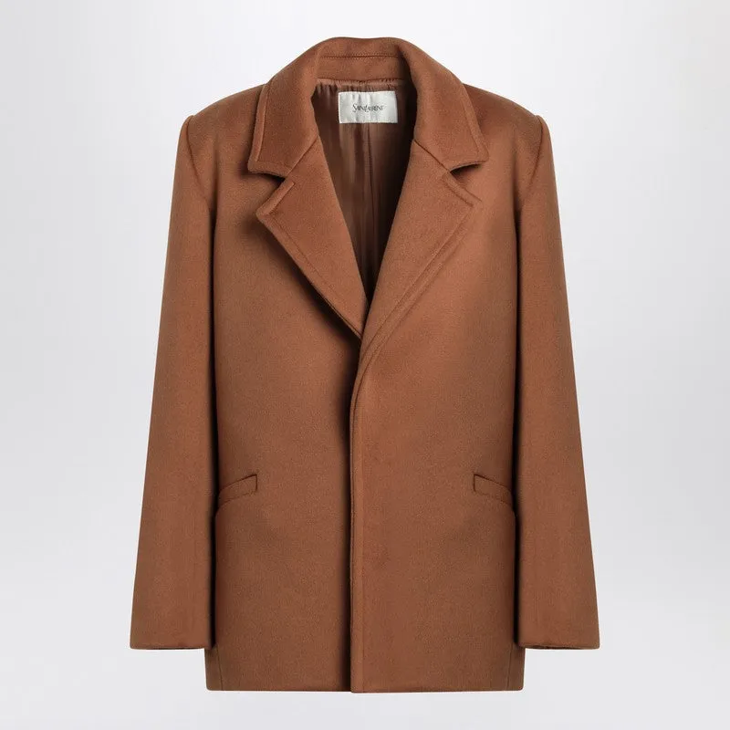Camel Wool Short Coat made by Yves Saint Laurent