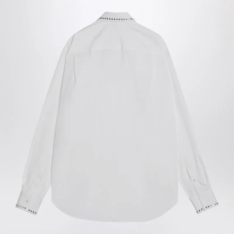 White Cotton Shirt With Studs sold by Wanan Luxury product image thumbnail 2
