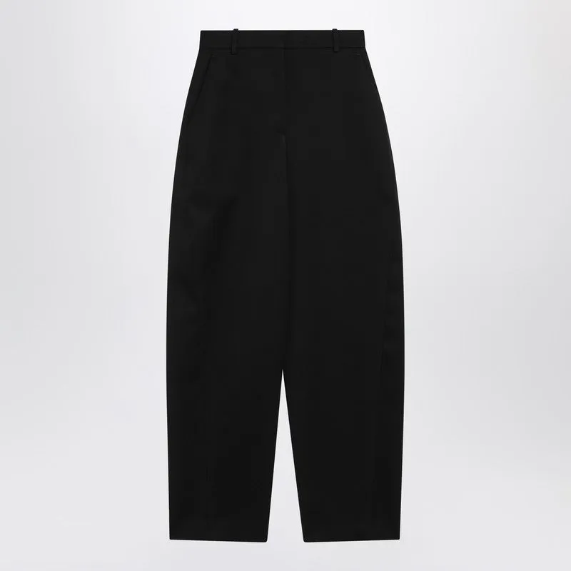 Black Wool Trousers sold by Wanan Luxury