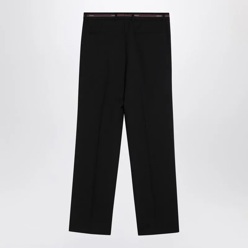 Blue Cotton Blend Pants sold by Wanan Luxury product image thumbnail 2