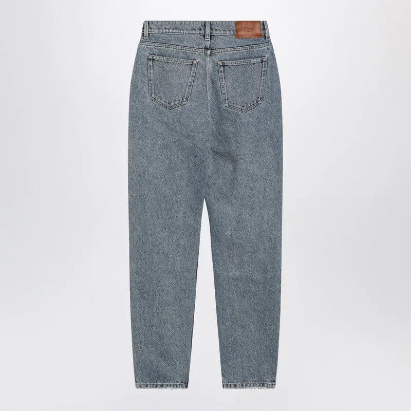 Light Indigo High-Waisted Tapered Jeans sold by Wanan Luxury product image thumbnail 2
