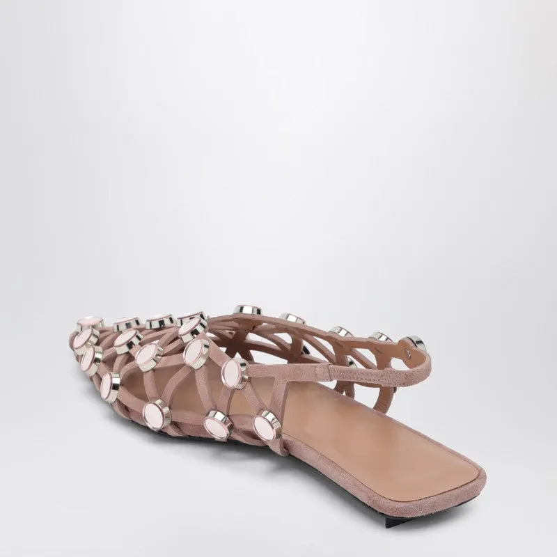 Mud Coloured Grid Ballerina sold by Wanan Luxury product image thumbnail 2