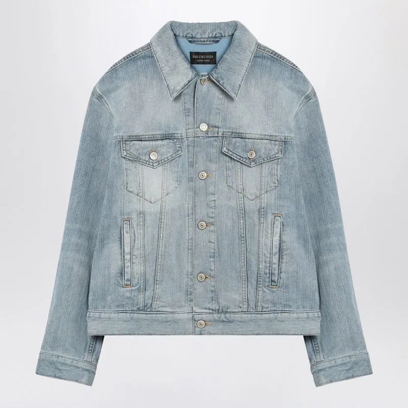 Light Blue Denim Jacket sold by Wanan Luxury
