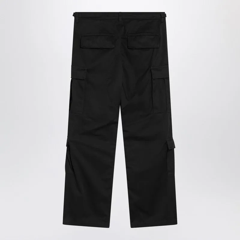 Black Cargo Pants In Cotton Blend sold by Wanan Luxury product image thumbnail 2