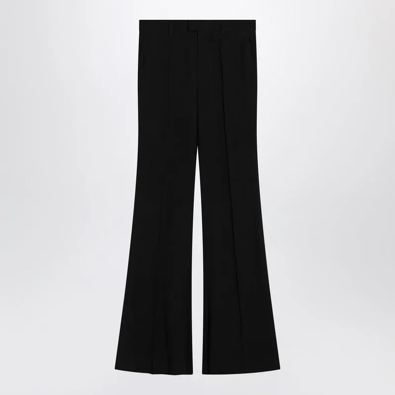 Black Flared Pants In Viscose sold by Wanan Luxury