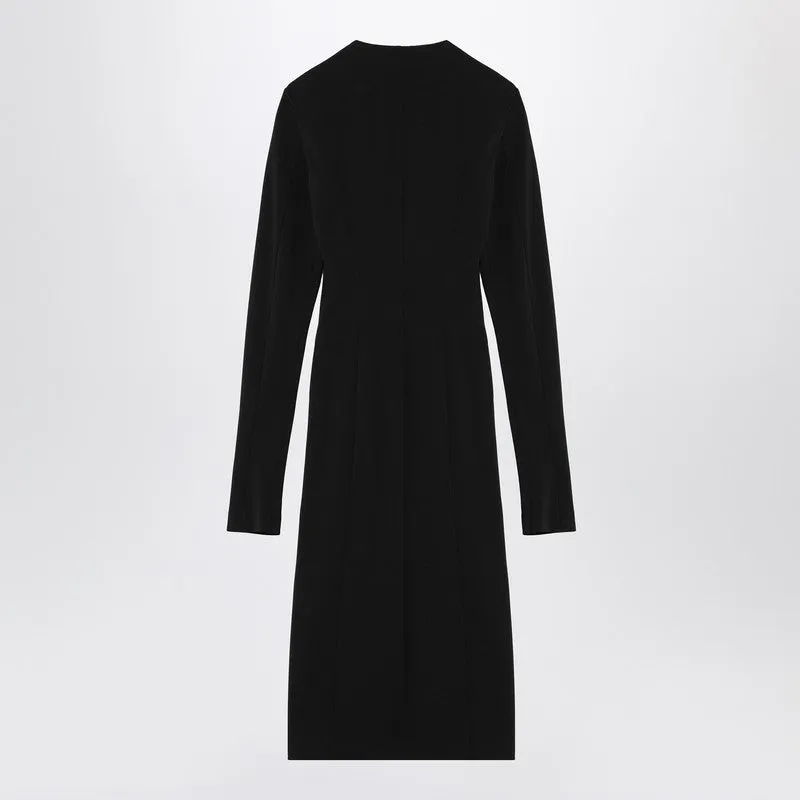 Black Midi Dress With Logoed Zip Puller sold by Wanan Luxury product image thumbnail 2