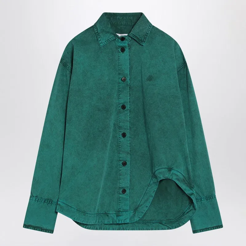 Green Cotton Shirt sold by Wanan Luxury