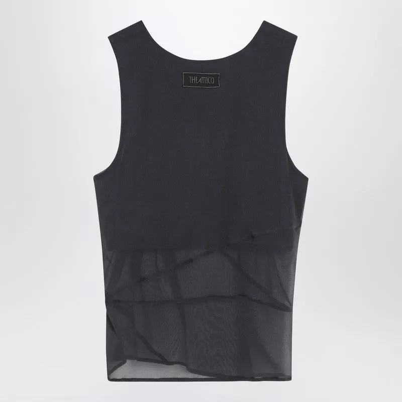 Gray Silk Tank Top sold by Wanan Luxury product image thumbnail 2